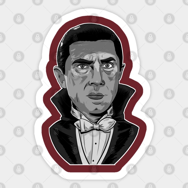 Dracula Sticker by Black Snow Comics